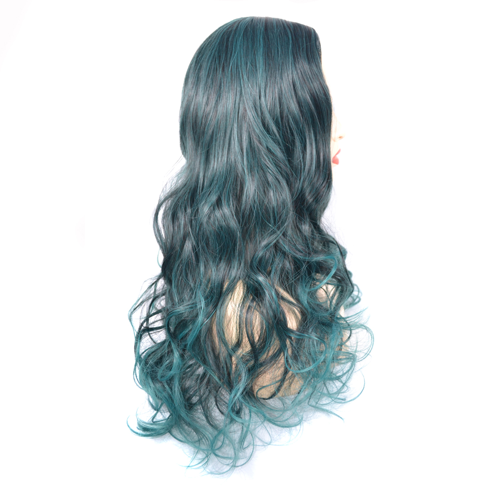 MYZYR24 inch synthetic fiber machinery manufacturing packaging heat-resistant high-quality cheap artificial wig dream green hair