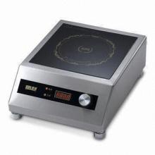 Commercial Induction Cooker with Glass Hob, 4 Digit LED Display and Stainless Body