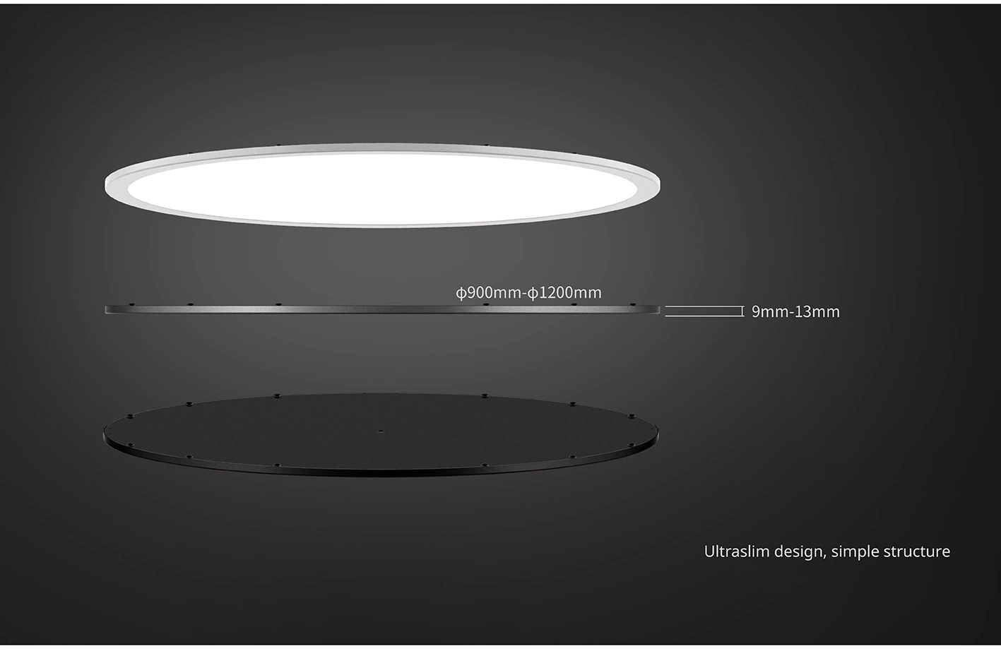 400mm Recessed Round LED Panel Light