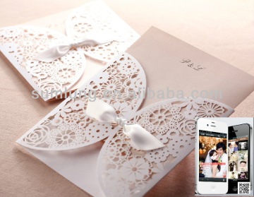 wedding card/wedding invitation/wedding invitation card with posterQR mobile invitation solution