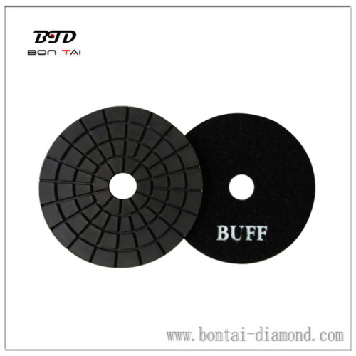 4 inch hitam kecerahan tinggi penggemar polishing pad