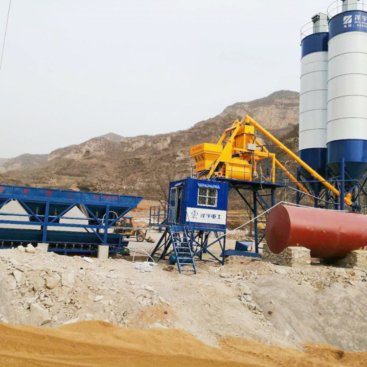 Advanced electrical 75m3 mobile concrete batching plant