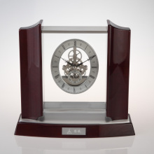 wood skeleton table Clock K3040