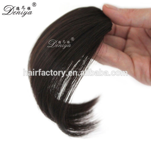 Natural color high quality synthetic fringe easy clip in hair bang neat bang