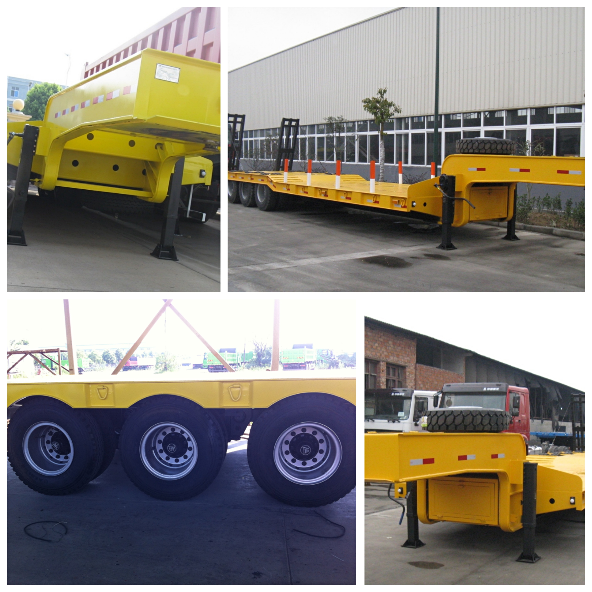 sinotruk 16m excavator transport lowboy trailer