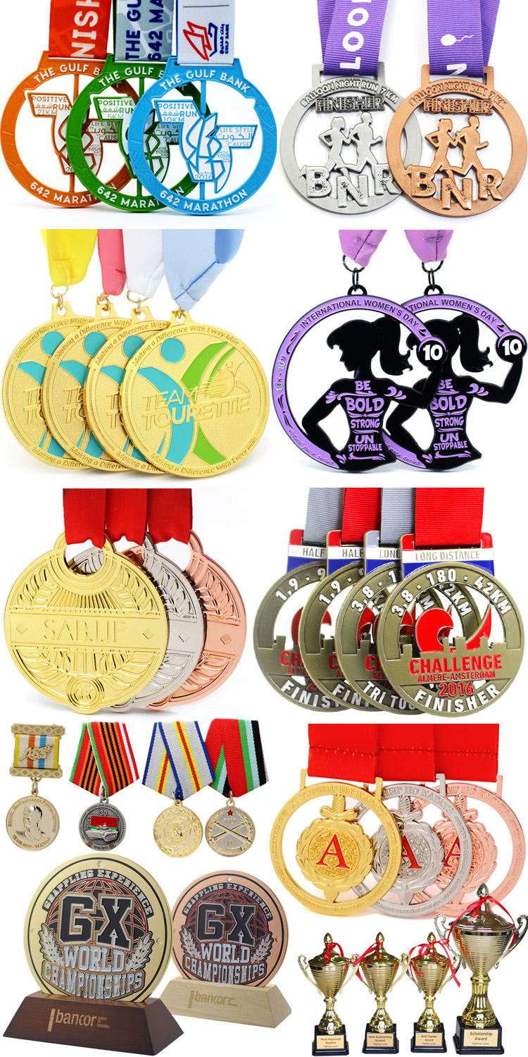 Customized Swimming Cross Country Athletics Metal Sports Medals