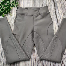Grey pro-pielea completă de buzunar de pantaloni ecvestri cu grip ecleestrian