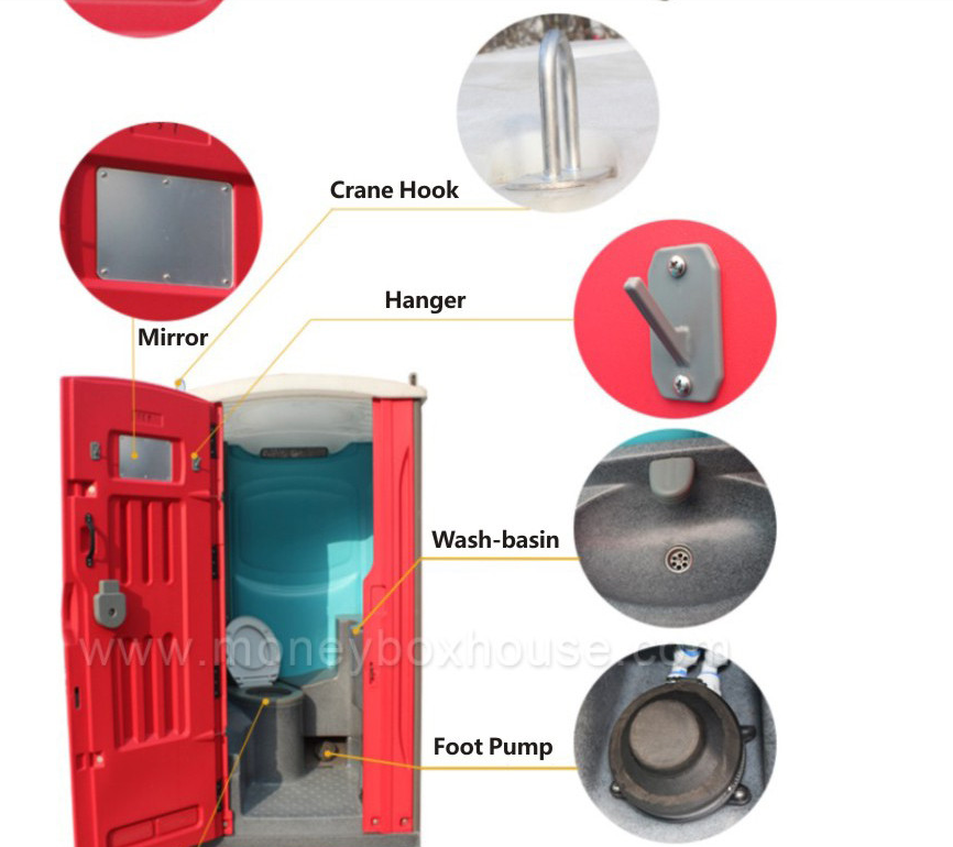 China public wc toilet cheap plastic mobile toilets prefab outdoor mobile toilet in kenya