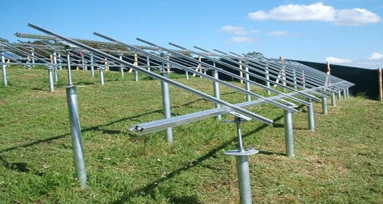 solar panel ground mounting screw pile