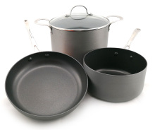 Aluminum Hard Anodized Nonstick Cookware Sets for Home and Commercial Use