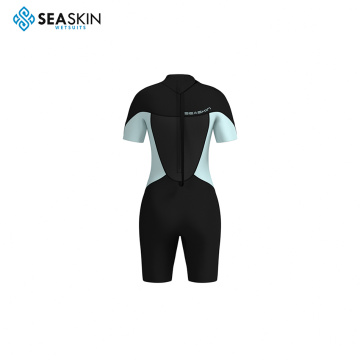 Seaskin Back Zip Adult Women Shorty Wetsuit Diving