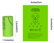 Biodegradable PLA PBAT Corn Starch Pet Garbage Bag