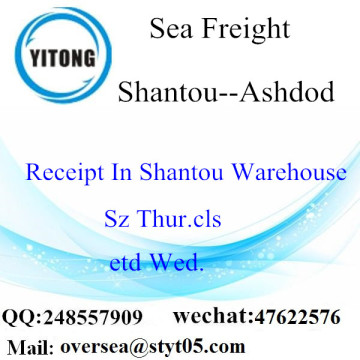 Shantou Port LCL Consolidatie naar Ashdod