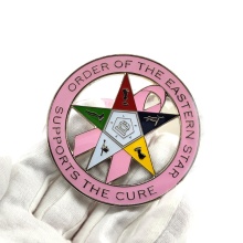 Custom 3-inch O.E.S Car Emblem: Order of the Eastern Star Masonic Badge for Auto