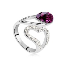 Latest design personality creative austrian crystal ring thumb rings for women