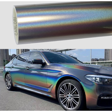 Rainbow Laser Silber Auto Wrap Vinyl