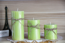 Home decor wholesale unscented wax pillar candles