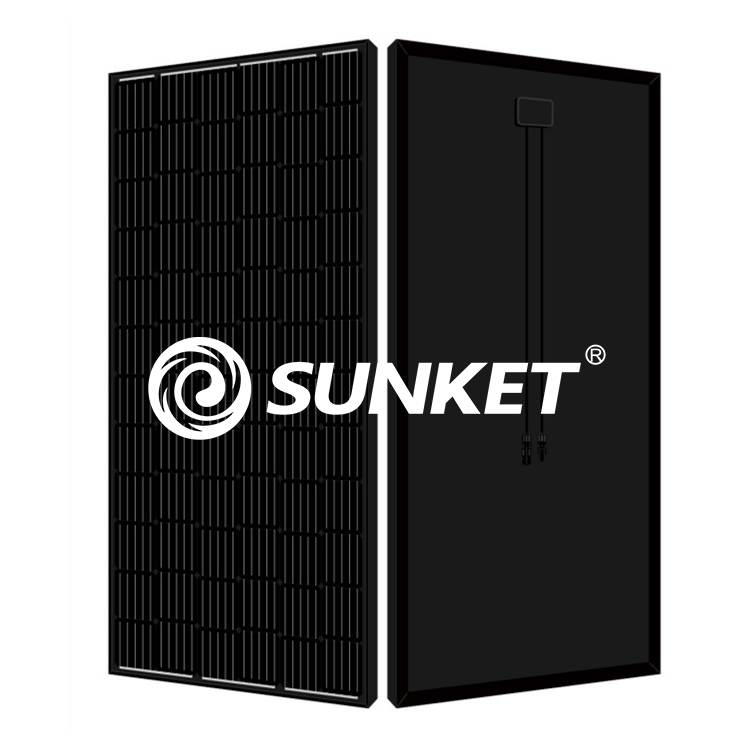 Mono 310W 330W Todo o painel solar preto