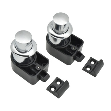Chrome Plated Button Lock for Cabinet Doors