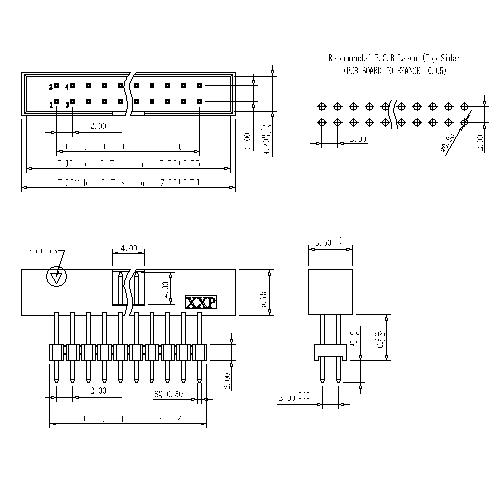 2.00mm Box Header 180°H=5.75 Add Housing