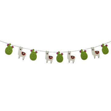 Llama Birthday Party Banner bunting flags Decoration