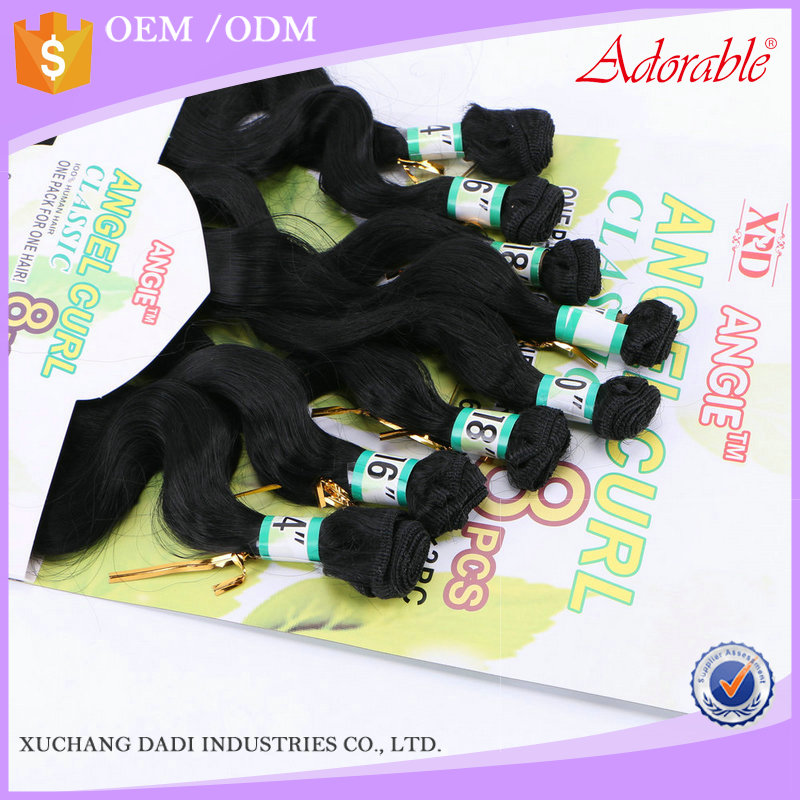 artifical hair weft body wave 8pc in one pack angel curl classic heat resistant loose wave 200g best Synthetic Hair Weaving