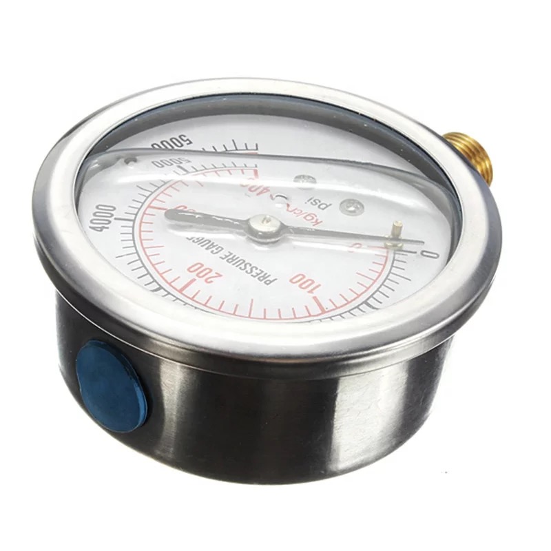 New Arrival High Quality Hydraulic Liquid Filled Pressure Gauge 0-5000 PSI 