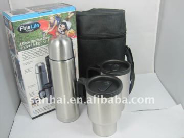 hot sales stainless steel vacuum flask and mug sets