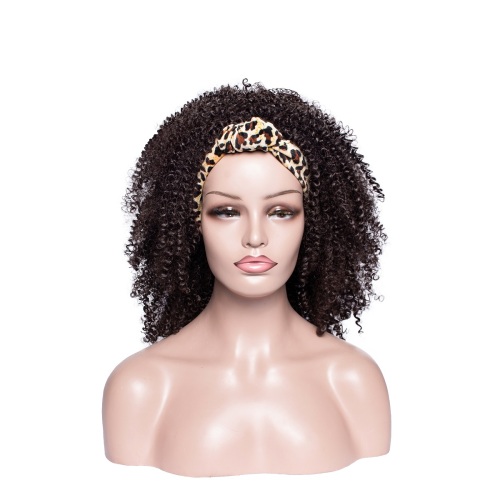 wholesale headband wigs heat resistant kinky curly wigs headabnd synthetic hair wigs for black women