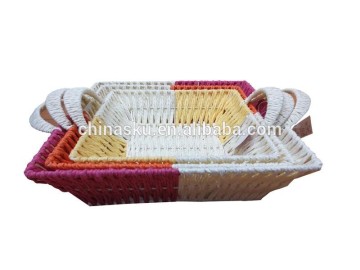 Decorative storage baskets paper woven basket