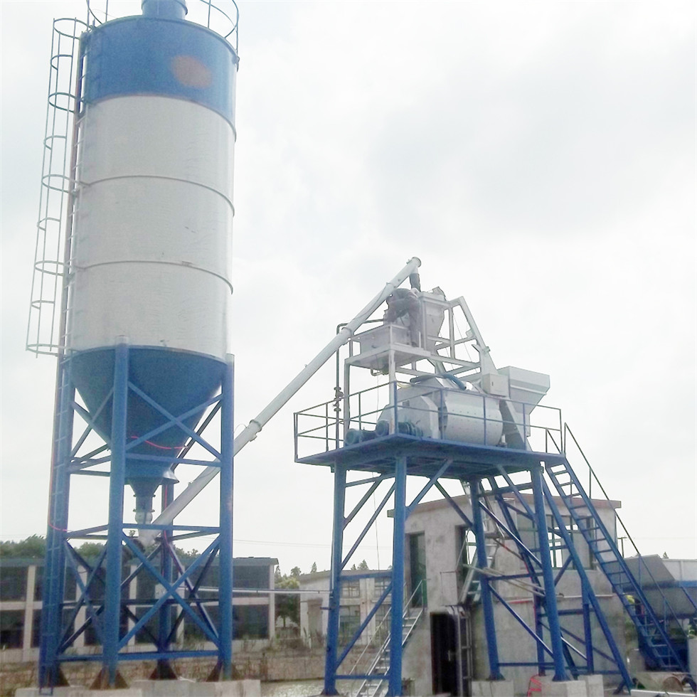 JS laboratory HZS25 fixed concrete batching plant