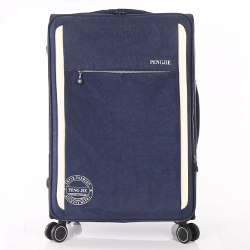 printed nylon spinner trolley soft luggage