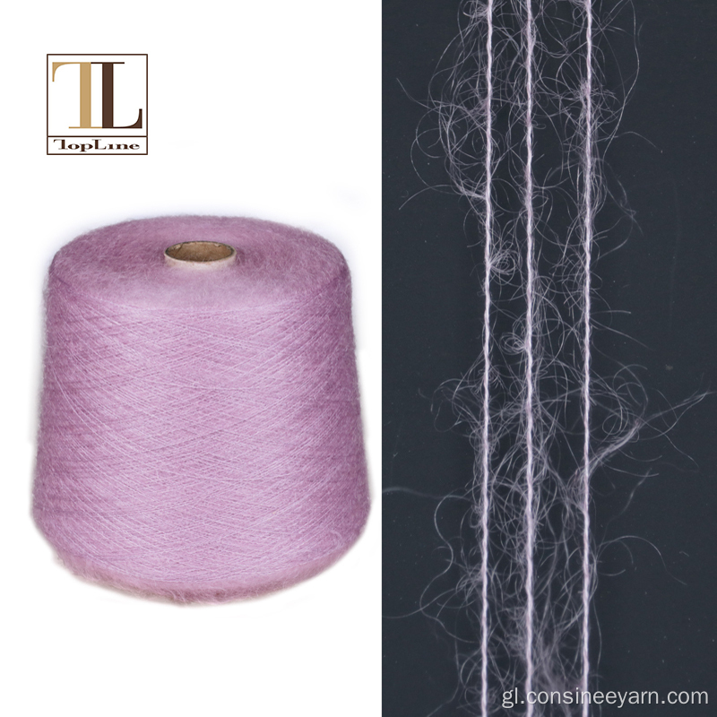 fíos de mohair de seda mesturados de cabelo longo para tricotar