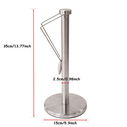 Soporte de toalla de papel de acero inoxidable con base