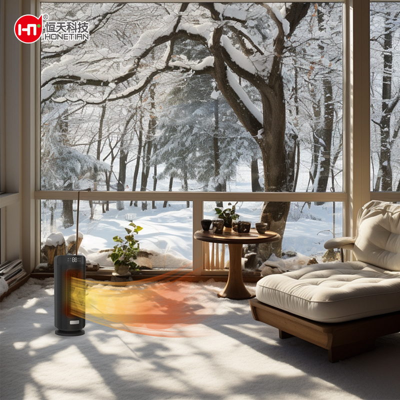 HONETIAN small size 3 gears sleep mode remote control custom colors indoor plastics PTC ceramic fan heater