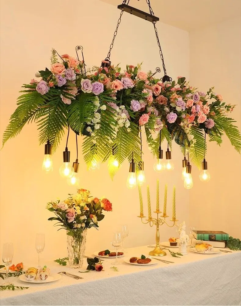 Elegant Large LED Chandelier Light for Restaurant and Garden Decor