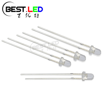 LED LED 3MM ຜ່ານເລນທີ່ຈະແຈ້ງ