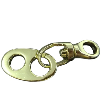 Round Gold Metal Spring Lag Pole Clip Snaps Flags Hooks