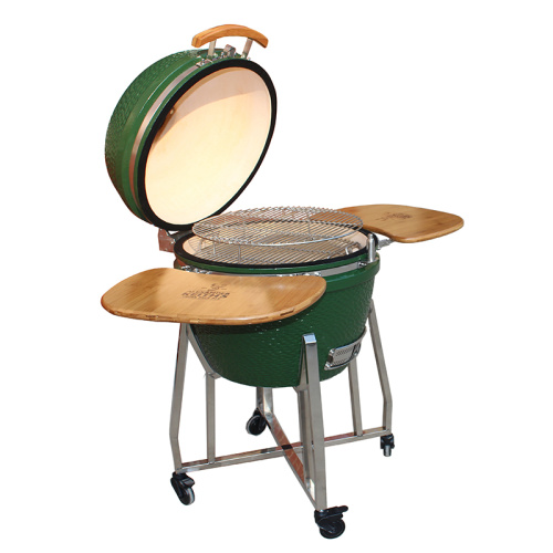 Panggangan Kamado 18 Inci dengan Kaki Stainless Steel