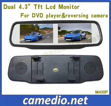 Dual Screen 4.3" TFT LCD Monitor for DVD Video Player&Reversing Camera in Car