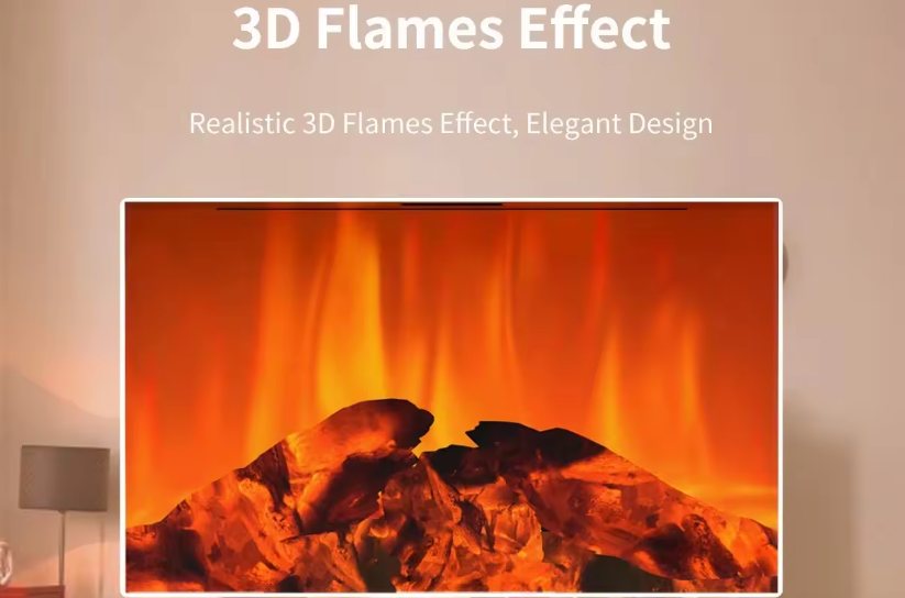 2024 new style Factory customized 1000W decorative indoor Flame effect Electric fireplaces heater for sale