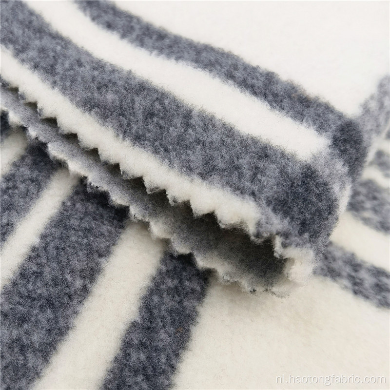 100% polyester geruite bedrukte kledingstof van polar fleece