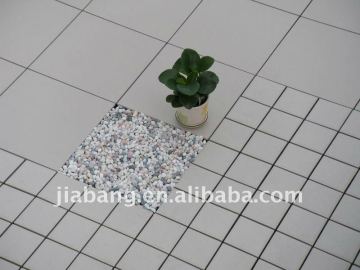 natual stone pebble with interlocking plastic base