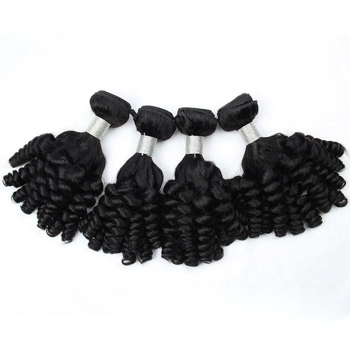 Indian Fumi Curly Bundles 3 Bundles 95g/Piece  Spiral Curl Remy Double Weft Natural Color Human Hair Bundles