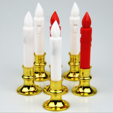Battery operated flickering LED taper candle