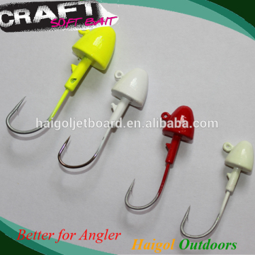 Self color or painting color jig head hook lead weight jig hook