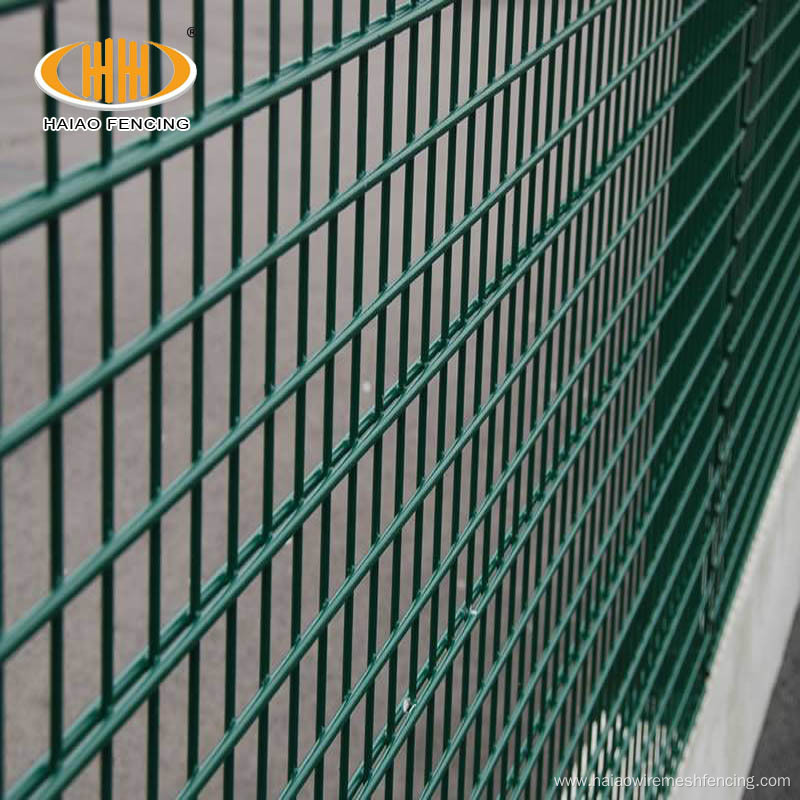 pvc coated double fence twin wire panel fence