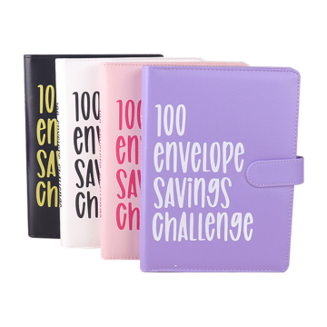 Multicolored 100 Envelope Challenge Binder: Customize Your Couple Savings Budget Notebook