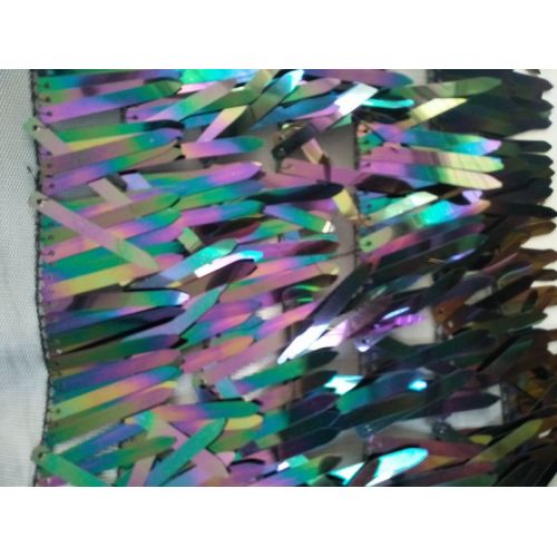 most popular rainbow sequin mesh dress fabric