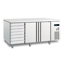 1.8m 3 Door Under Counter Refrigerator 4 Drawer Kitchen Under Counter Freezer